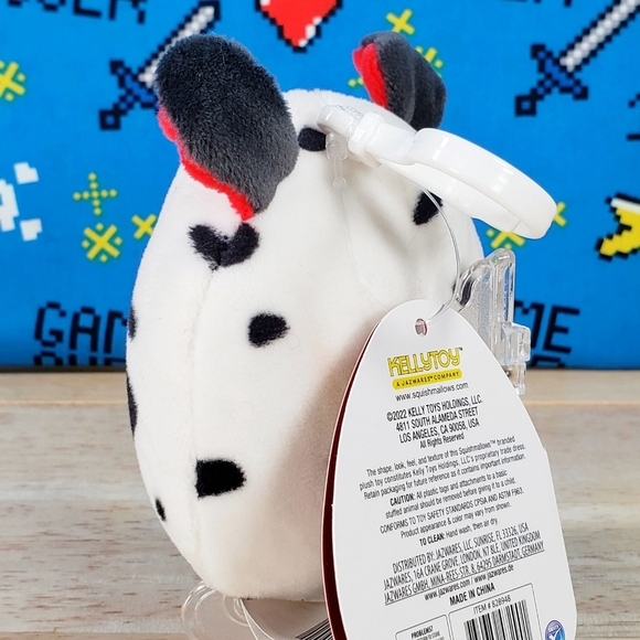 Squishmallow Dustin the Dalmatian 3.5" Clip UltraSoft Valentine's Day Plush NWT - Picture 5 of 12